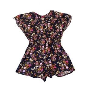 Art Class Girls Floral One Piece Romper Size 6/6X